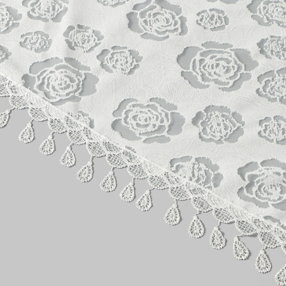Elegant Fake Collar Lace Scarf Veil Headband Cape Cloak Flower Scarves Clothes Decoration Korean Style Hip Scarf Ladies