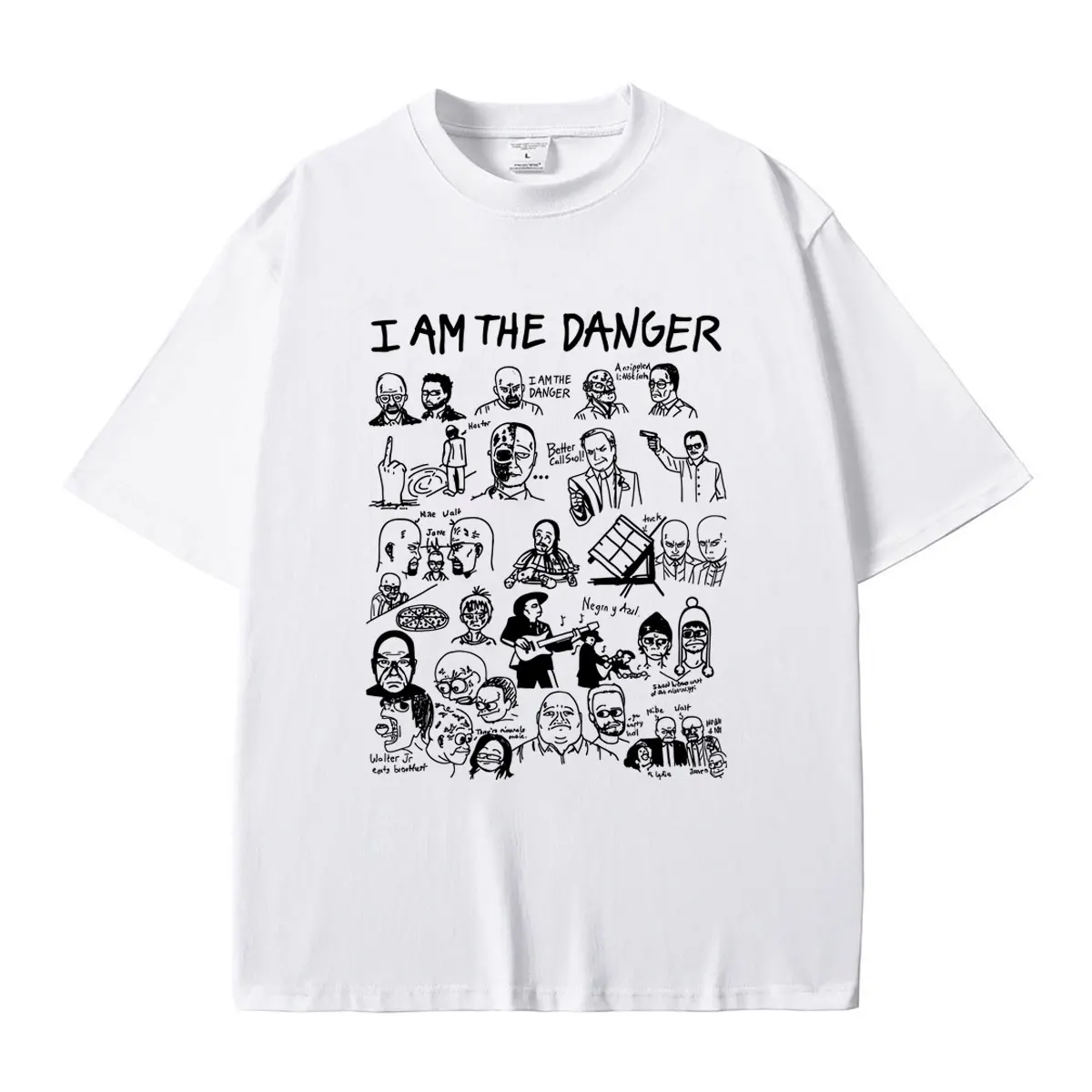 Hot Sale TV Series Breaking Bad I Am The Danger T-shirt Heisenberg Walter Graphic T Shirts Men Women Fashion Oversized Tshirt