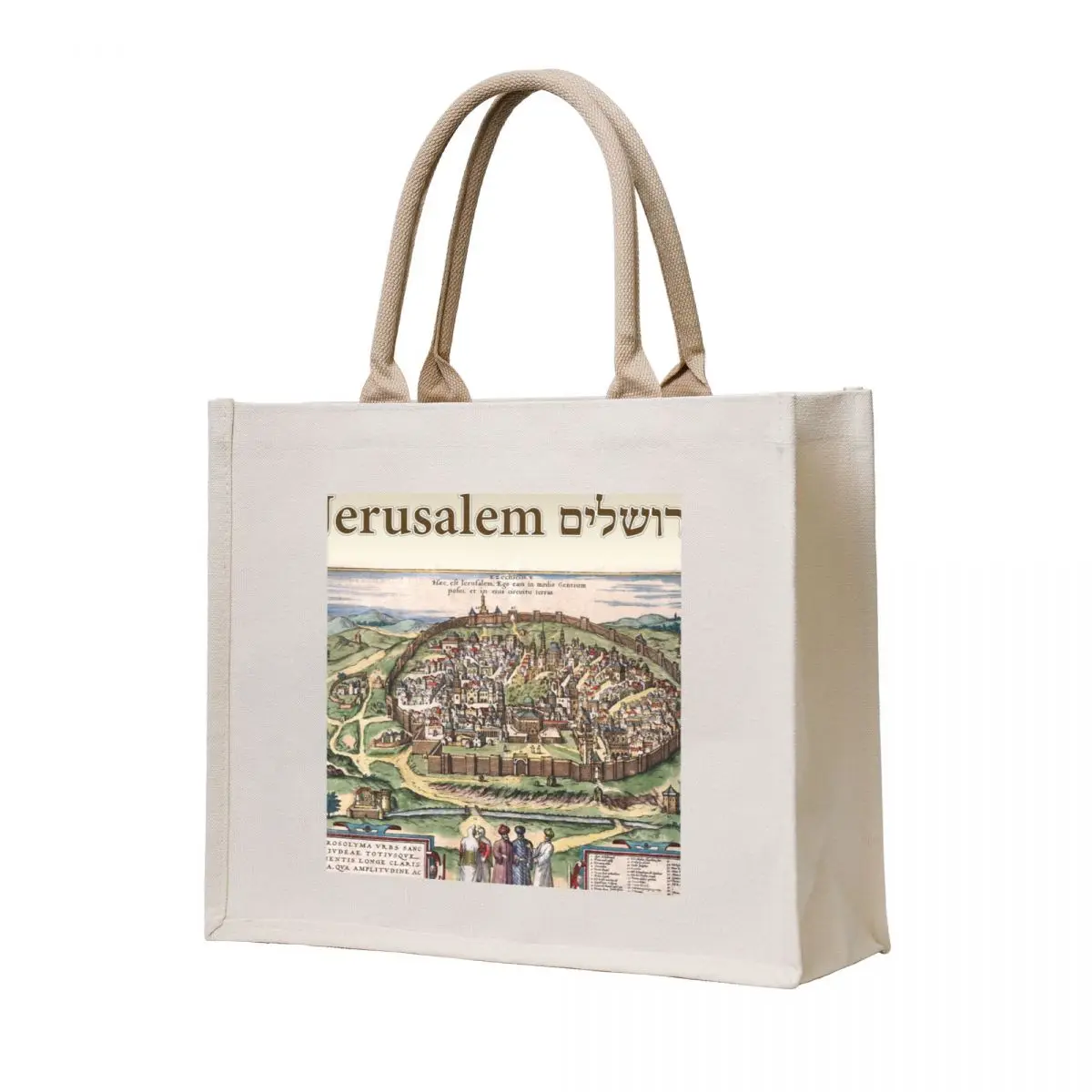 

The Holy City of Jerusalem Tote Bag university shopper bag tote bag screen supermarket folding Canvas for women