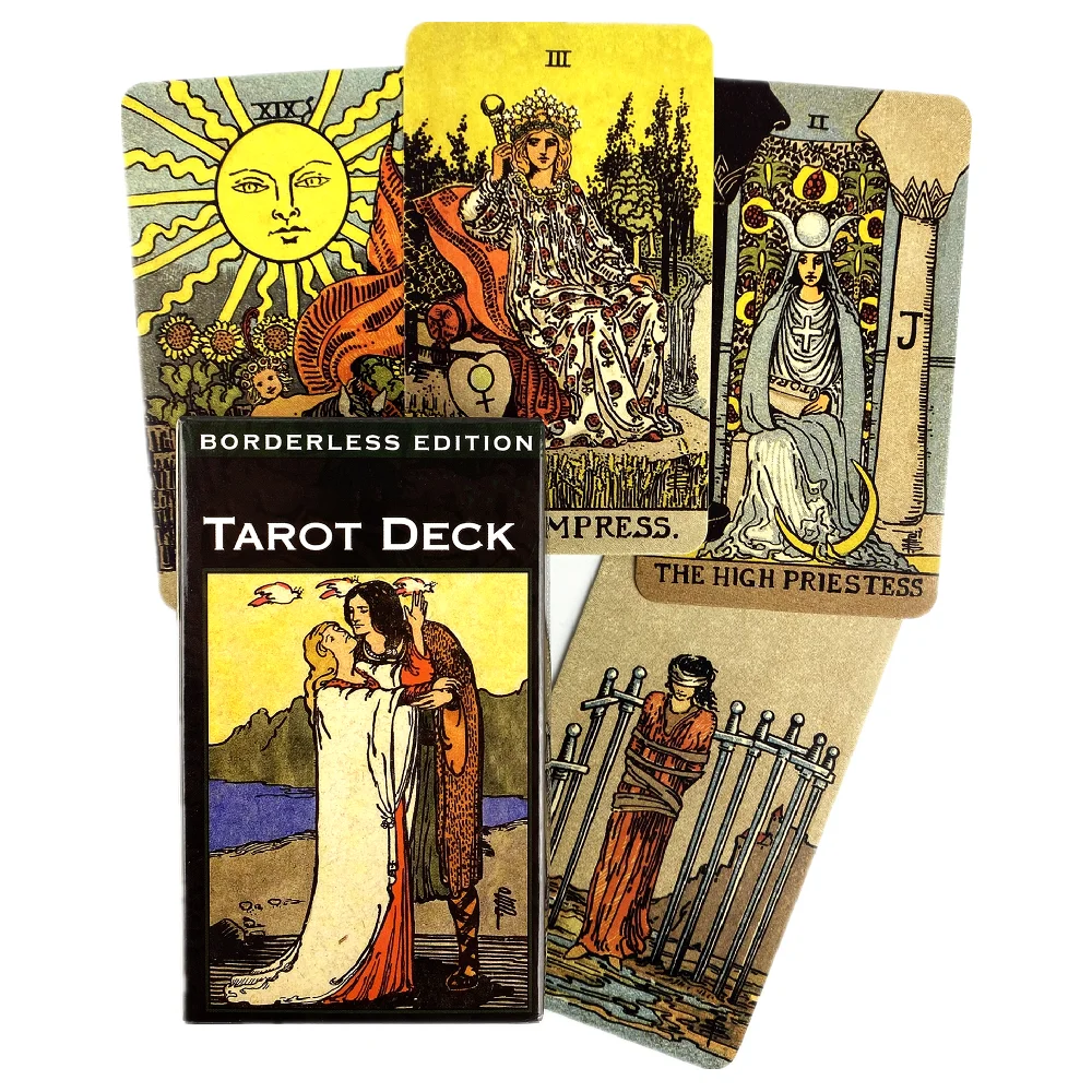 English Borderless Edition Rider Tarot Cards Friend Party Playing Board Game Oracle Deck