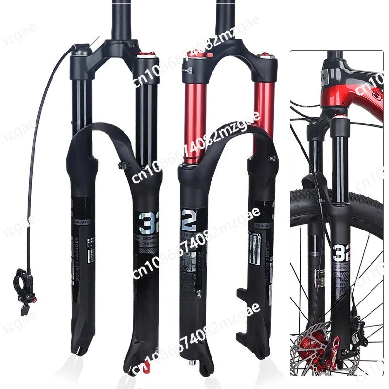 Mountain Bike Front Fork 26/27.5/29 Inch Dual Air Suspension Fork Shock Absorber Shoulder Lockout Air Fork