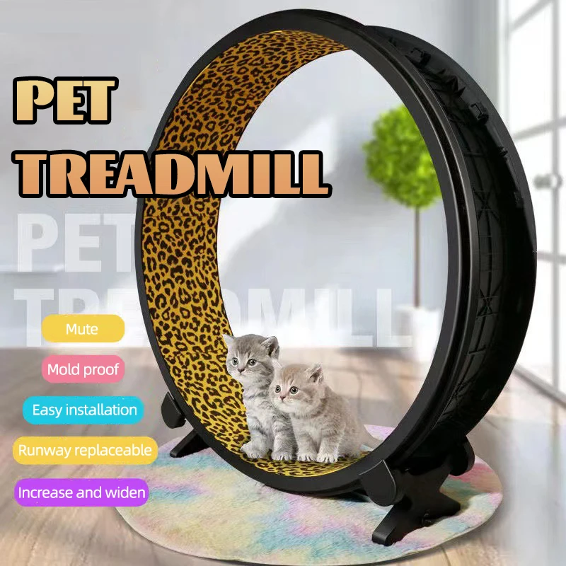 Modern Style Interactive Home Pet Treadmill Wheel Eco-Friendly Silent Exercise Toy Plastic Material for Cats