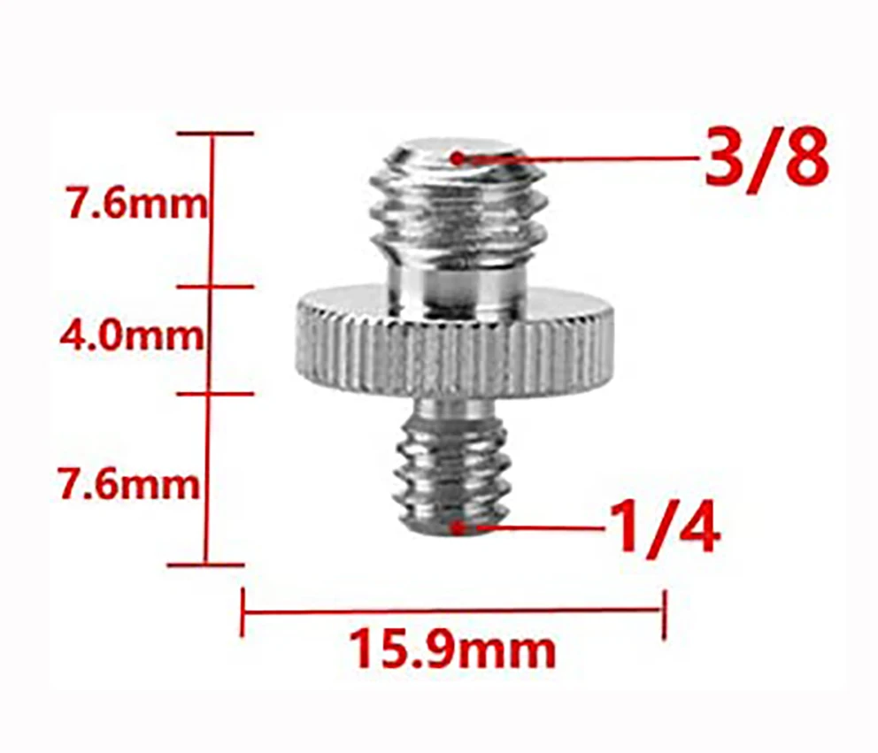 Kit Parafuso para Câmara com Rosca, Adaptador de Montagem, Conversor, Tripé, Placa QR, Liberação Rápida, D-Ring, 1,4 "a 3,8", Pacote 11