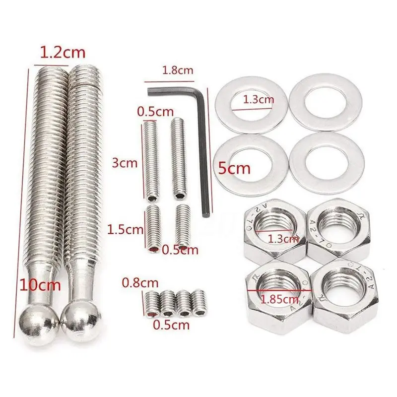 A96E-Universal Aluminum Alloy 62Mm Diameter Quick Release Latches 2-Pack Push Button Hood Pin Lock Clip Kit For Auto Cars