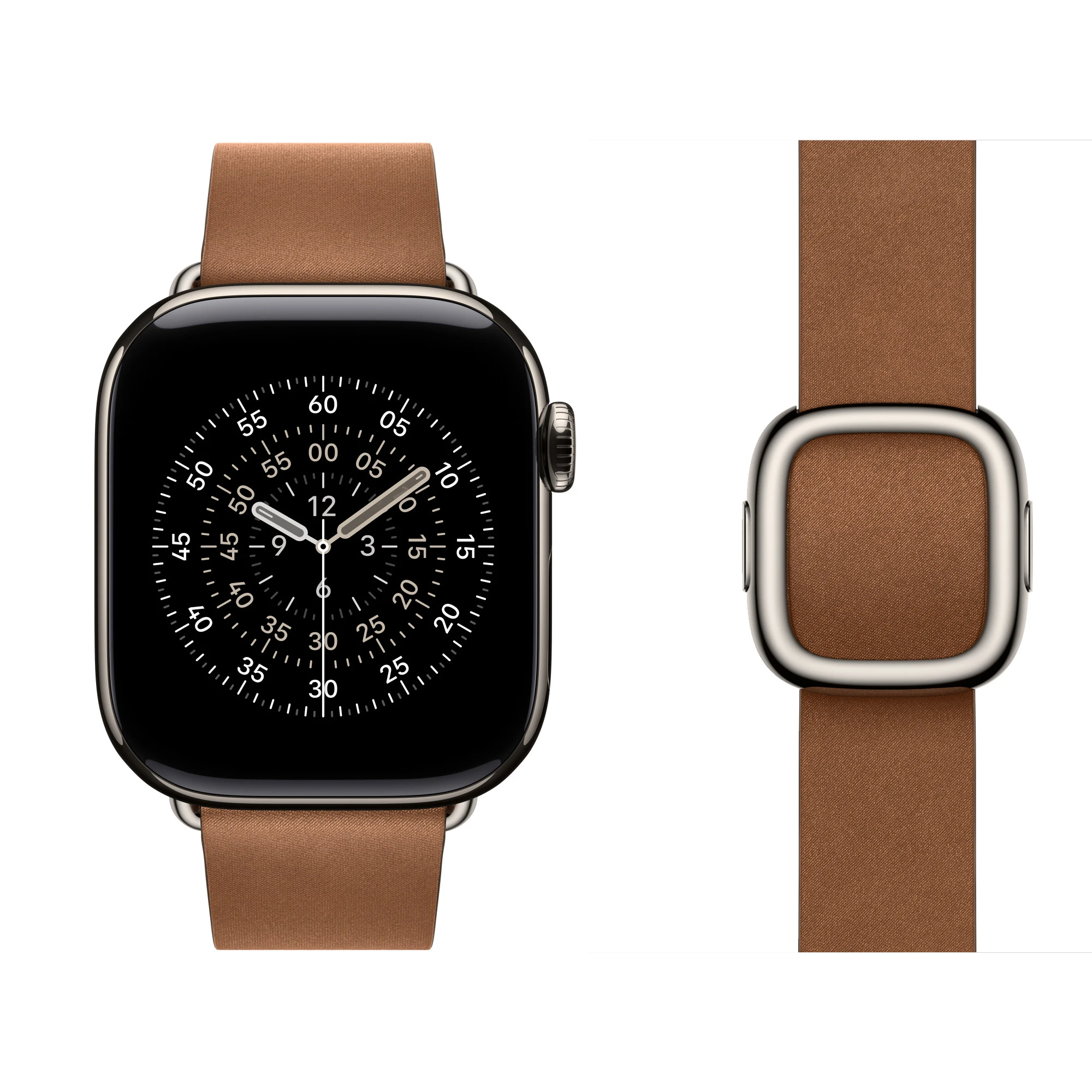 Offizielles 1:1-Armband für Apple Watch-Bänder 44mm 45mm 46mm 42 40mm 41mm Modernes Lederarmband IWatch Serie 11 SE 10 9 8