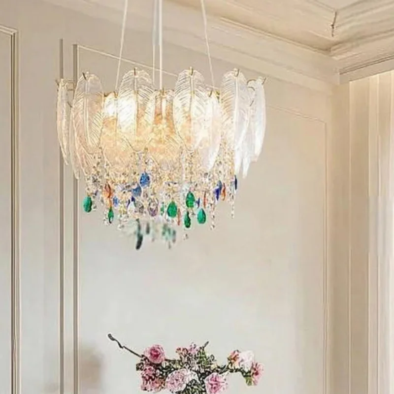 Luxury Crystal LED Chandelier - Round Ceiling Light for Bedroom, Living Room, Dining Room | Italian Modern Design