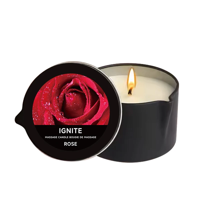 Essential Oil Massage Candle - Rose Aroma | Bean Wax Luxury Aroma Candle, Suitable for Nail Salon, Spa, Foot Therapy, Beauty, We