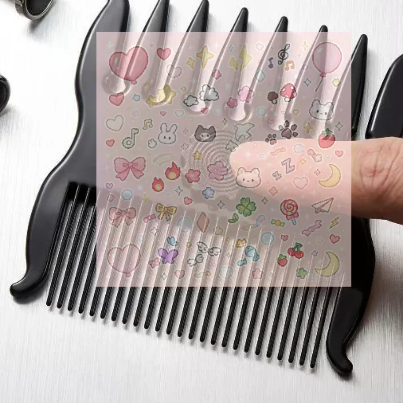 1Pcs Men Oil Head Styling Combs Dual Tooth Detangle Comb Bristle Hair Fade Brush For Salon Barber Tool