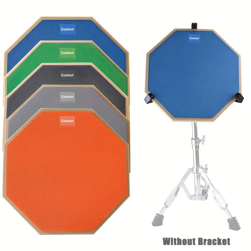 8-Inch Double-Sided Triple-Layer Silent Drum Practice Pad - Rubber Mute Pad for Drum Kit Beginners