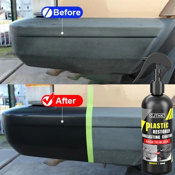 รถพลาสติก Restorer เคลือบตัวแทนอัตโนมัติพลาสติกยางภายนอกซ่อม Clean Refresh Restoration Agent Black Shine Seal กระจ่างใส