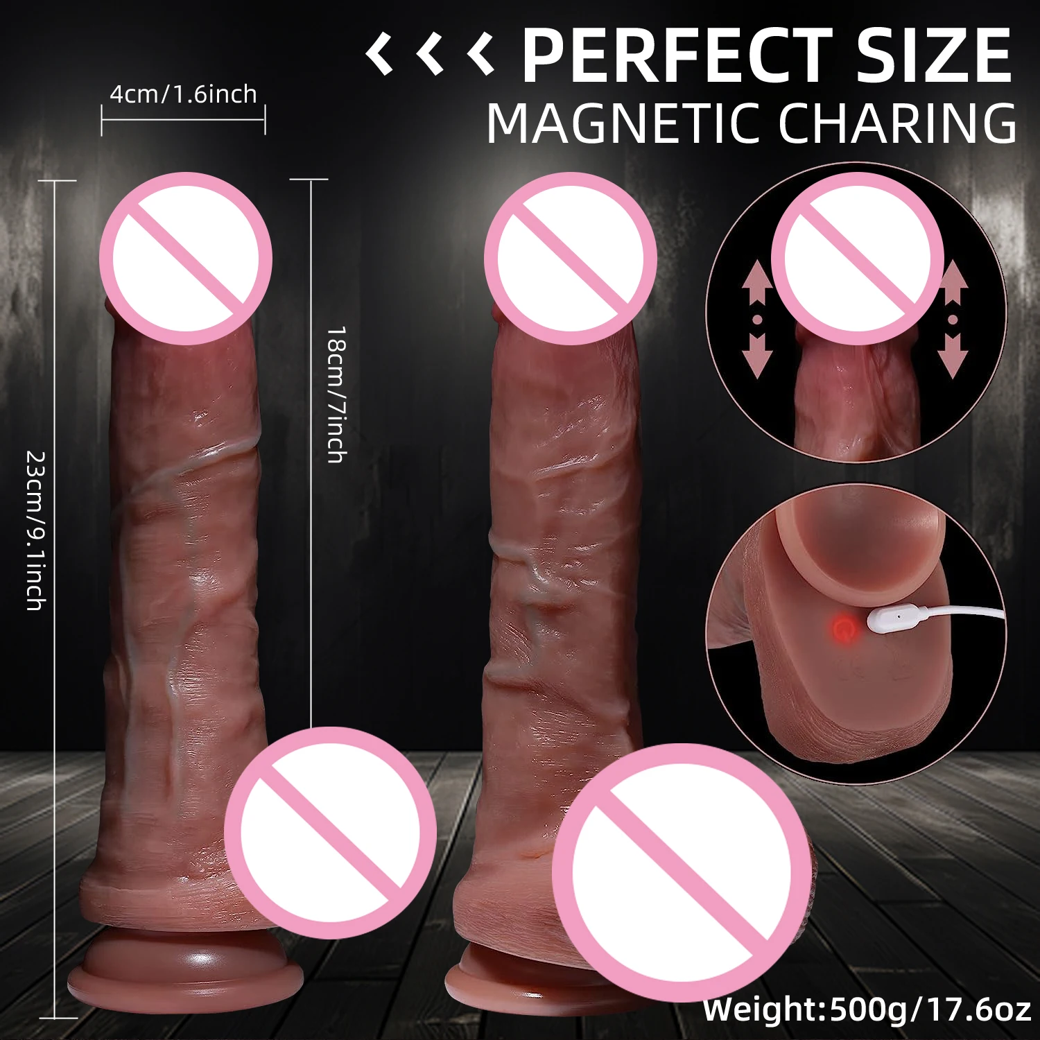 واقعية دسار هزاز كبير ديك القضيب اختراق الشرج تلسكوبي هزاز الإناث المهبل محفز الجنس لعب للنساء #5