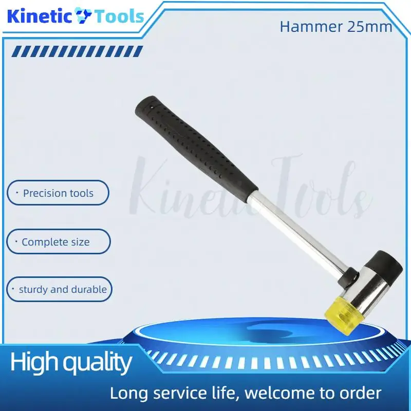 Double Face Soft Tap Rubber Hammer 25mm Multifunctional Glazing Window Beads Hammers Nylon Head Rubber Mallet