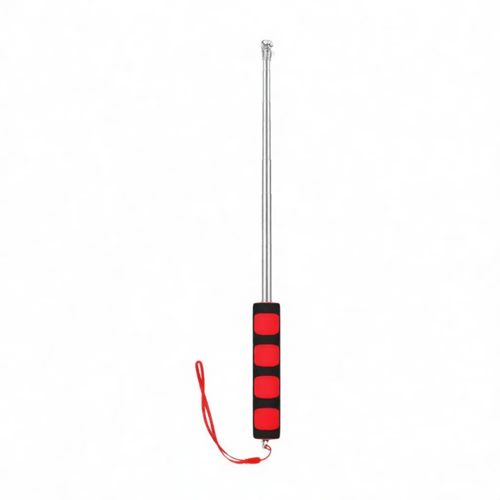 Professional Telescopic Pointer Flag Pole Stainless Steel Extendable Teaching Stick For Travel Agency Group Guiding