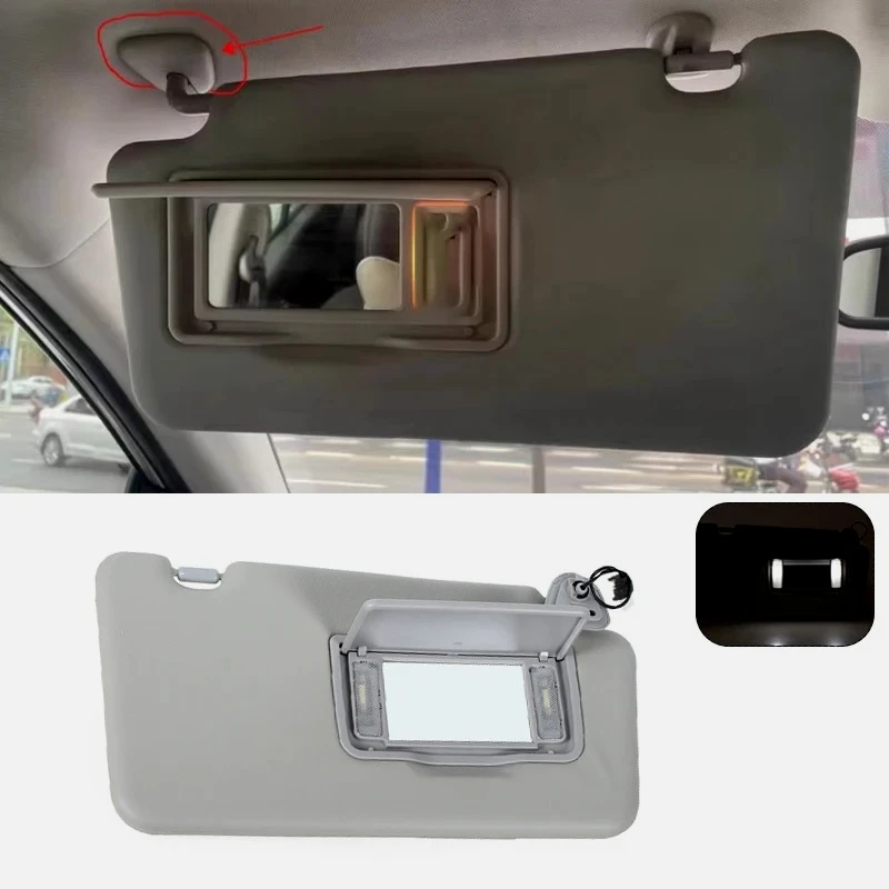 Car Sunvisor Wth Makeup Mirror For 2009-2016 Renault Koleos Sun Visor With Light Interior Accessories 96401JY65A 964005494R