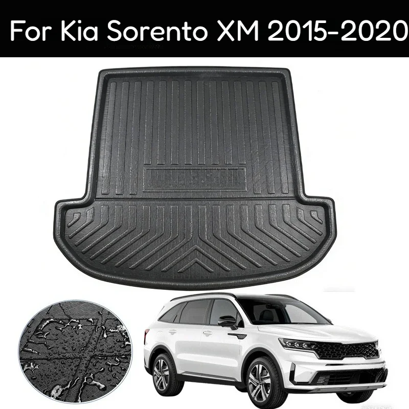 Für Kia Sorento XM 2015-2020 Schmutzabweisende Auto-Kofferraummatte Laderaumauskleidung Kofferraumteppich