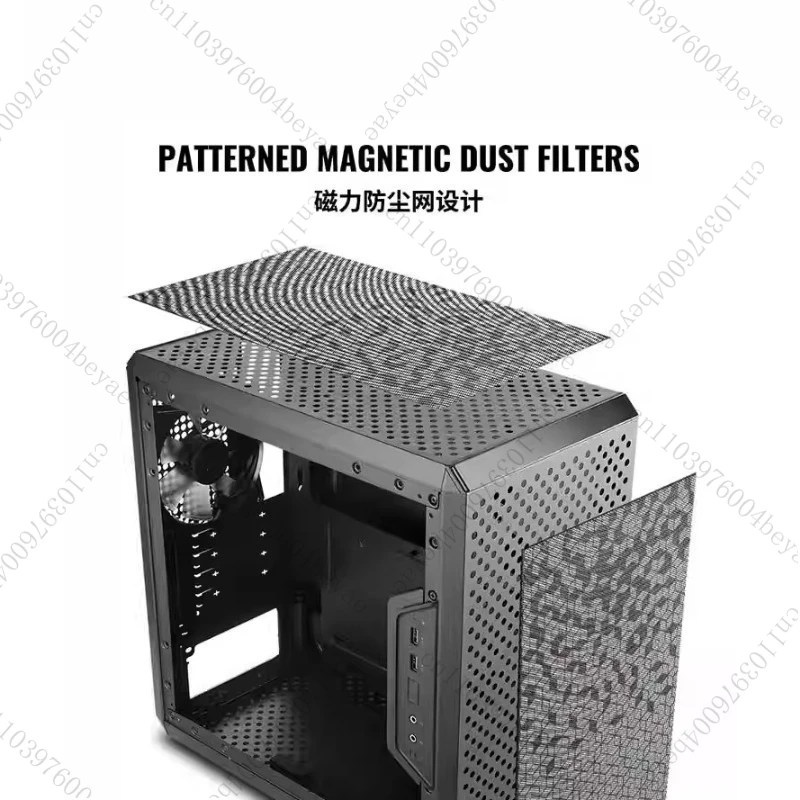 Q300L mini chassi mini itx desktop pequeno chassi grande lado transparente