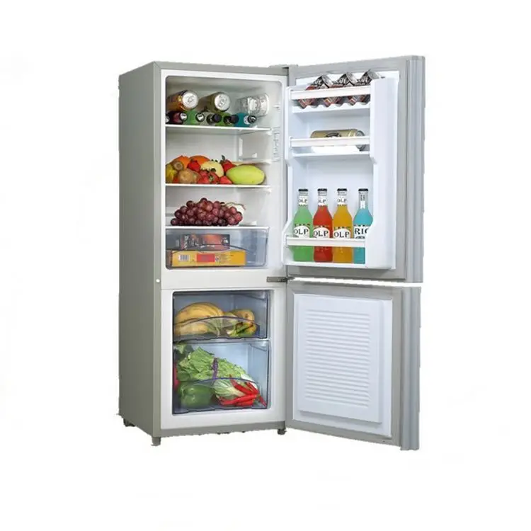 Compresor de congelador de doble puerta para el hogar, refrigerador portátil de plástico personalizado de 2 niveles, para caravana, 168L, 138L, 118L, 12 unidades