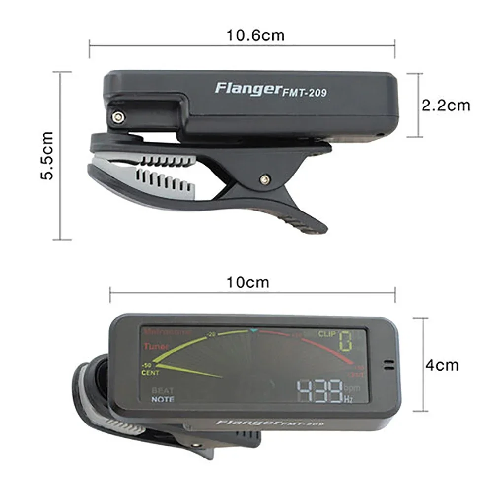 Flanger FMT-209 Widescreen Tuner Calibrator for Dodecatonic Guitar Bass Ukulele Violin Guitar Part Accessories LCD Display Tuner