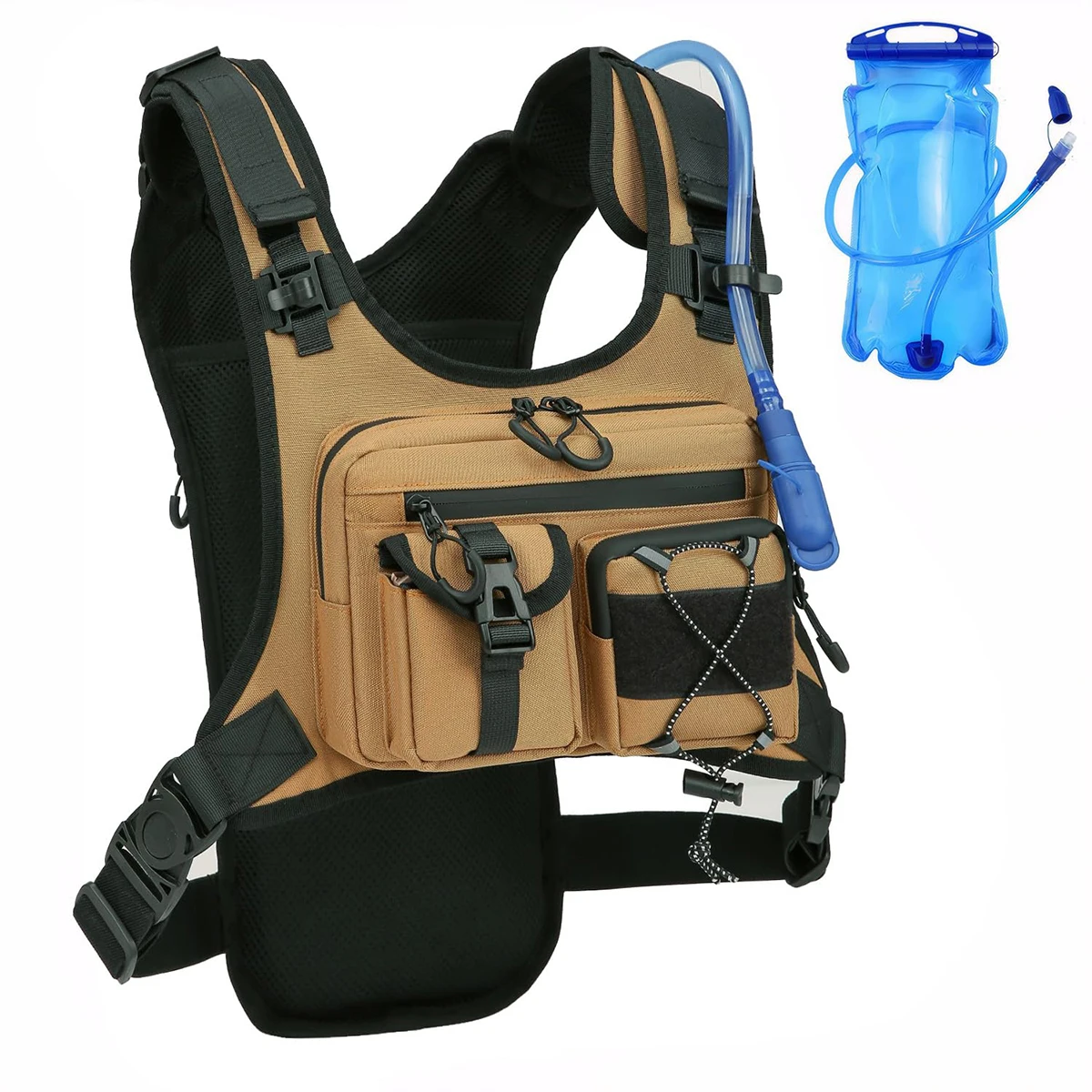 

Tactical Chest Bag Running Hydration Vest Backpack Lightweight Chest Pack for Hiking Running Cycling Race Marathon for Women Men