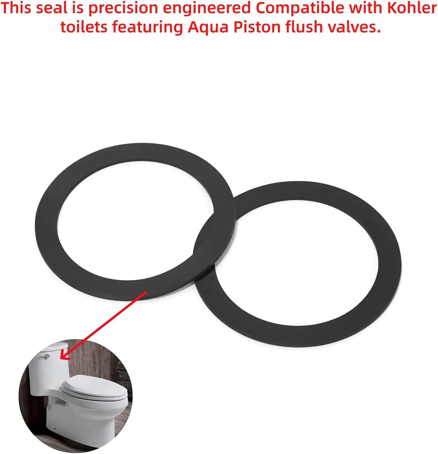 Ruimou 2Pcs 510K-001-P10 Flush Valve Seal Compatible with Kohler Aqua Piston