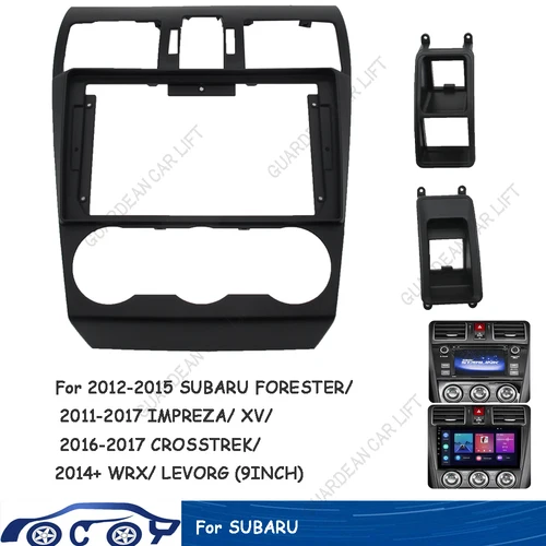 Para SUBARU IMPREZA FORESTER XV CROSSTREK WRX LEVORG 2013 + estéreo reproductor de DVD Panel de montaje en tablero marco 9 pulgadas Radio Fascia fit