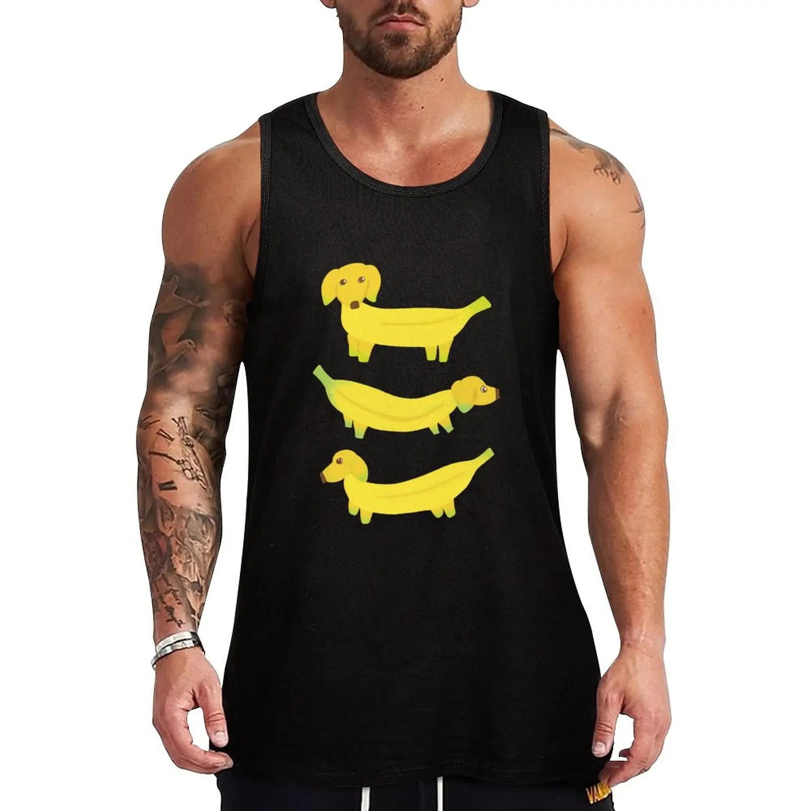 Banana Dogs Tank Top Basic Everyday Tank Top Regular Fit Soft Undershirt