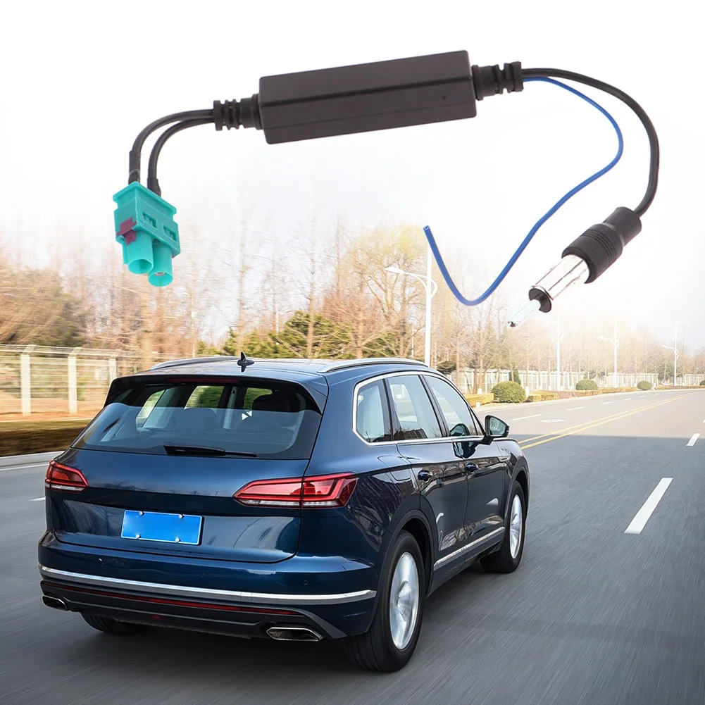 Car Radio Antenna Male Dual Booster Adapter Dual Radio Antenna Adapter With Amplifier for VW Cayenne for Audi