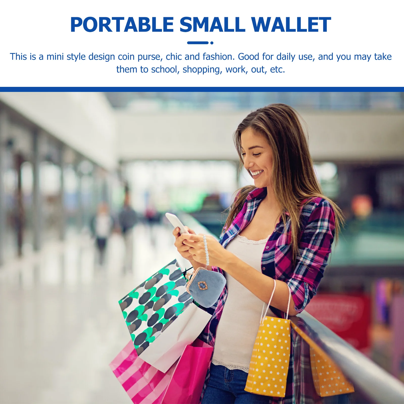 

Retro Gold Bag Mini Coin Purse Women Travel Cute Clutch Lightweight Girls Fashion Change Vintage Style Portable Wallet