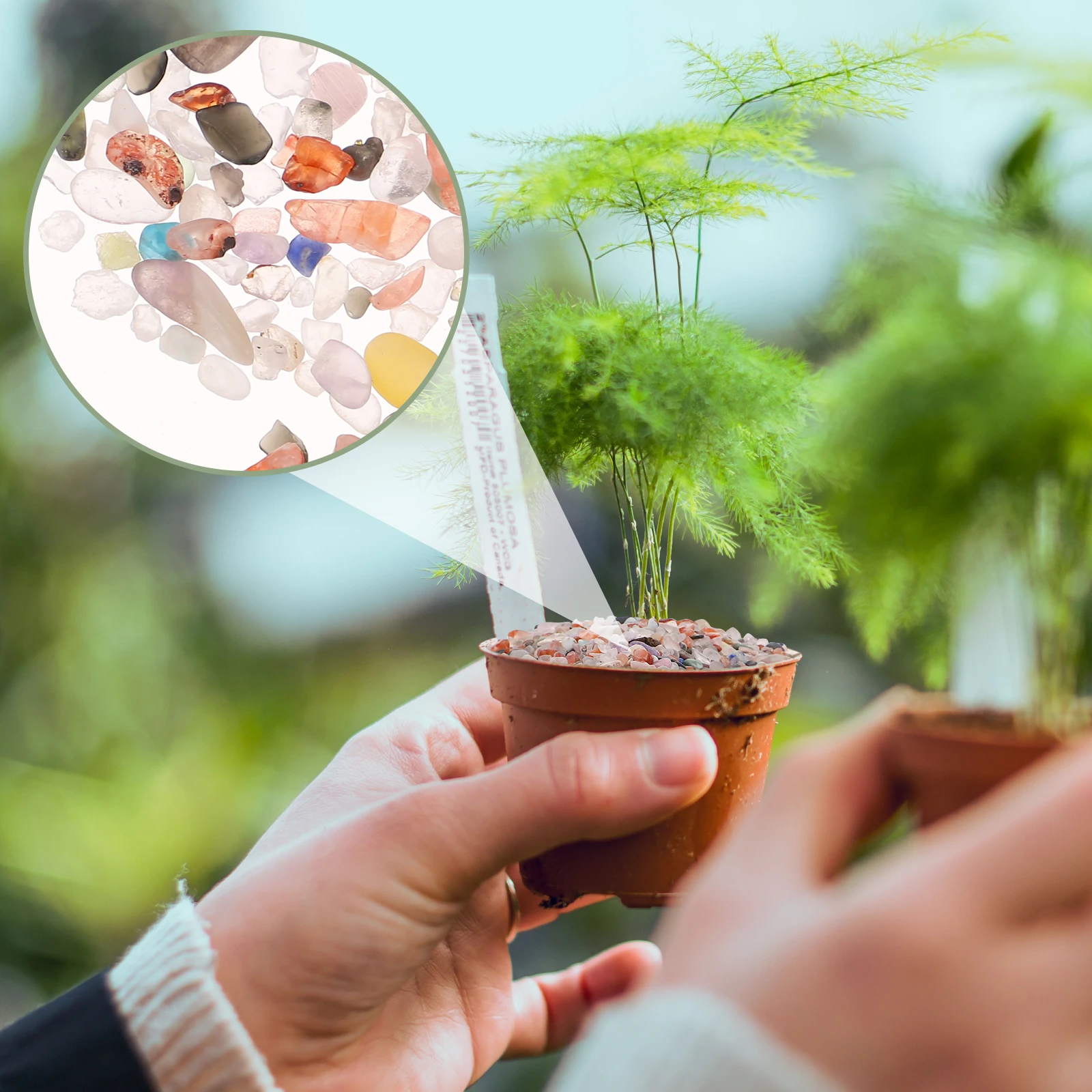 Pedras de aquário de cascalho de cristal colorido, design fresco e chique, seguro, não tóxico, à prova d'água, decoração para tanque de peixes, paisagem, brilho no