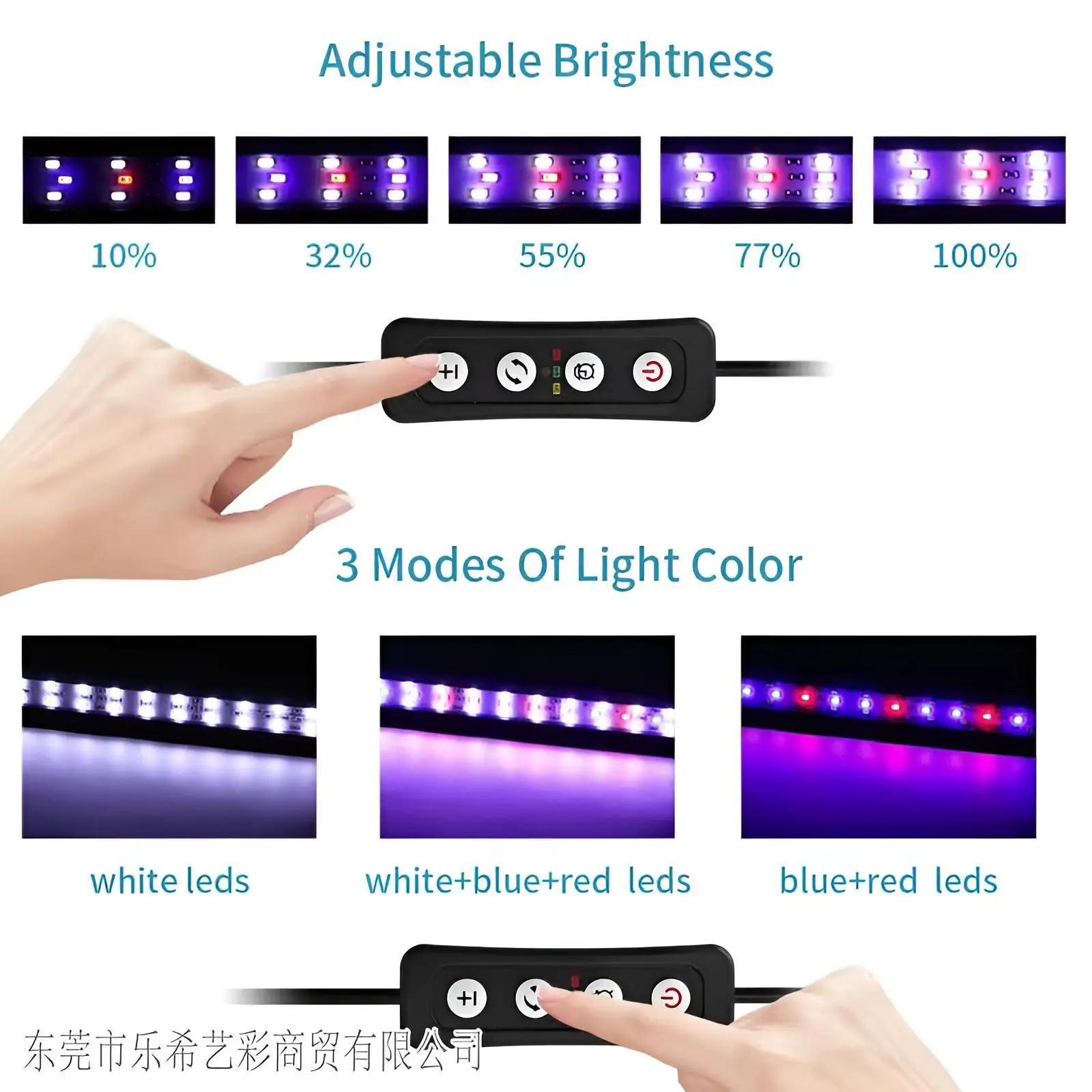 Full Spectrum Fish Tank Light USB Clip-on Timer 5 Dimming 14 Modes