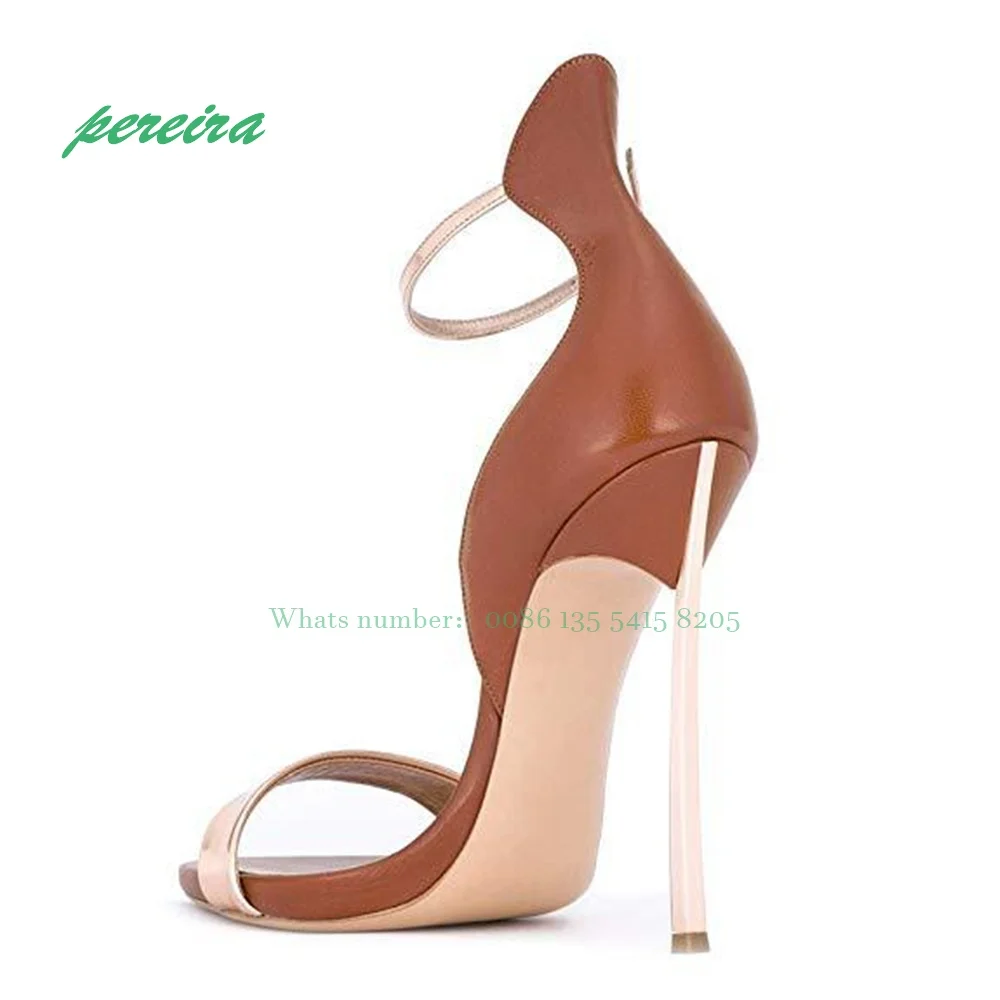 Petal Heel Leather Women\'s Sandals 2022 New Designer Open Toe High Heels Sexy Solid One Strap Party Shoes Elegant Luxury Shoes