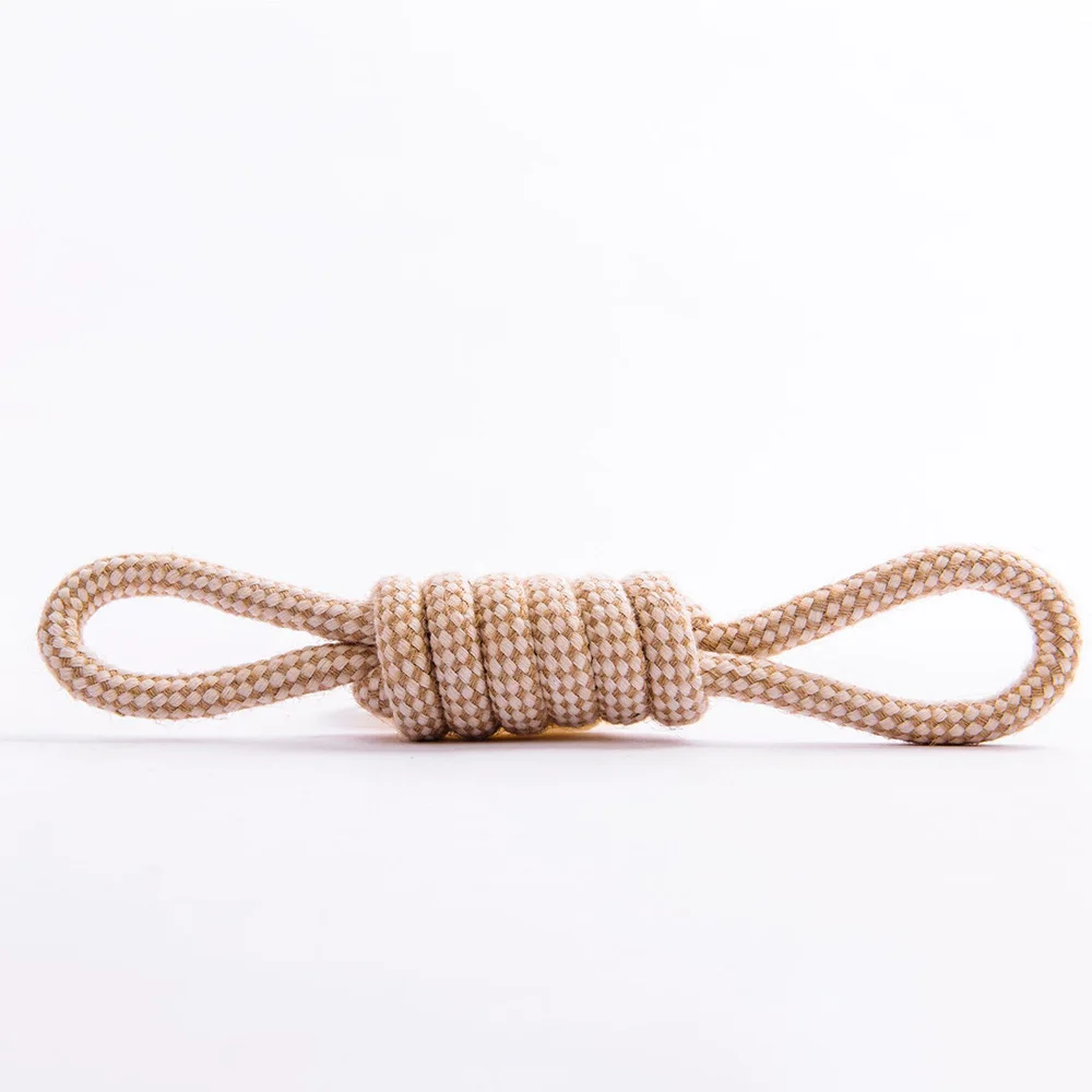 Dog Chew Toy Cotton Rope Ring - Molar Teeth Cleaning, Durable Braided Rope Knot, Teeth Care for Small Medium Large Dogs,