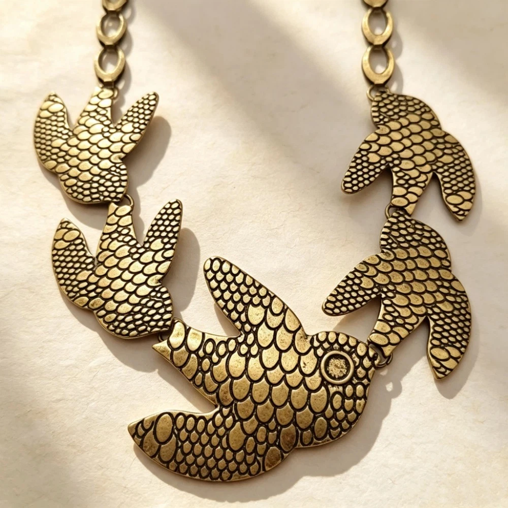 Women's Gold-plated Jewelry Foreign Trade Fashion Trend Retro Style Exaggerated Personality Women's Necklace 0275