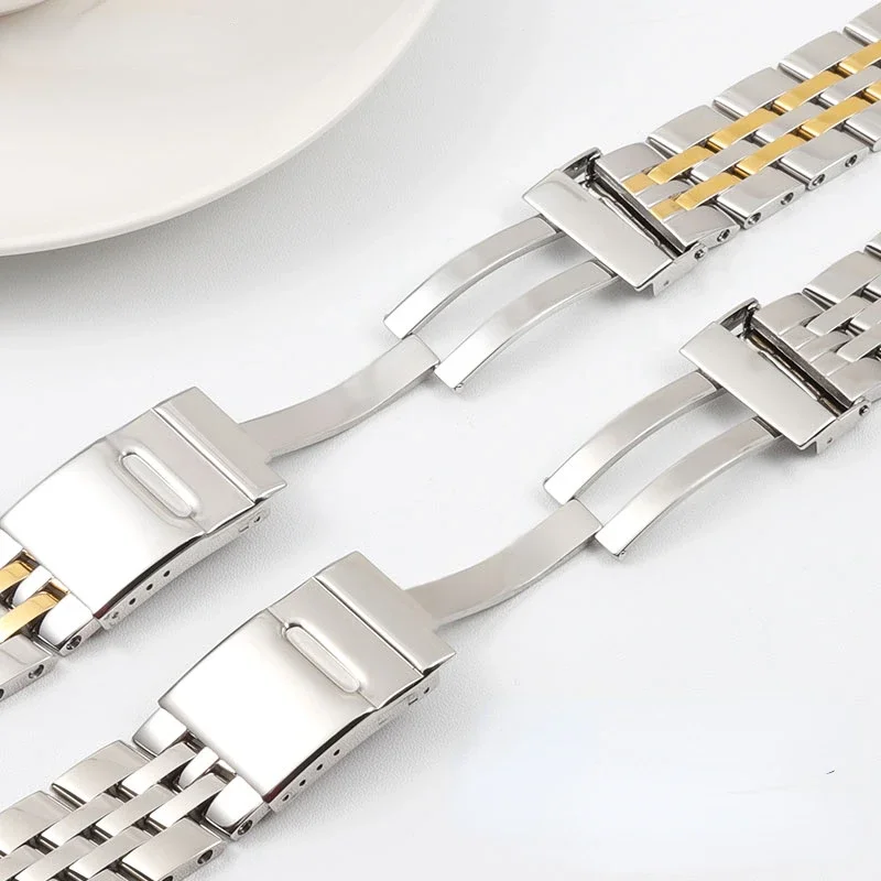 Stainless Steel Watch Strap for Breitling  Galaxy Bentley Super Ocean Stainless Steel Belt Folding Buckle Watchband 22 24mm