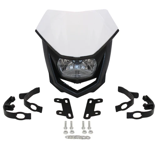 Imagen 2 del producto Placa de faro para motocicleta de 35W, máscara de carenado, faro H4 para Yamaha, Honda, Suzuki, Enduro, Motocross, Dirt Bike, accesorios modificados