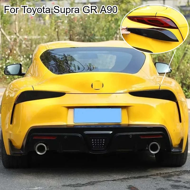 

ABS Blackened Car Tail Light Shell Brake Fit for Toyota Supra GR A90 2019-2026 Light Turn Signal Cover Trim Sticker Accessories