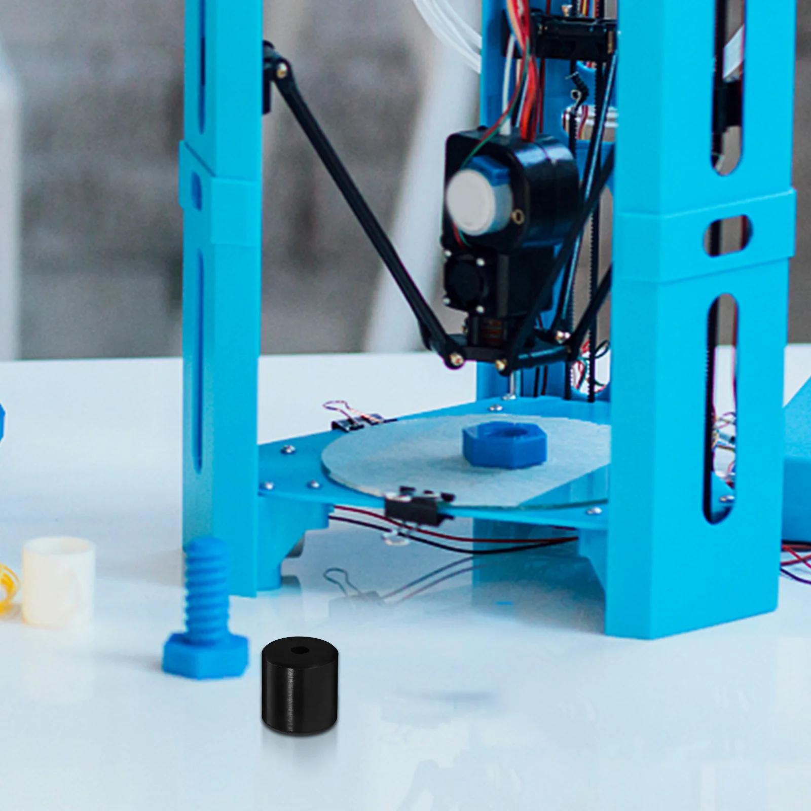 12 قطعة عمود تسوية السرير من السيليكون طابعة ثلاثية الأبعاد يتصاعد السرير الحد من الضوضاء استبدال ملحق للطابعات ثلاثية الأبعاد #4