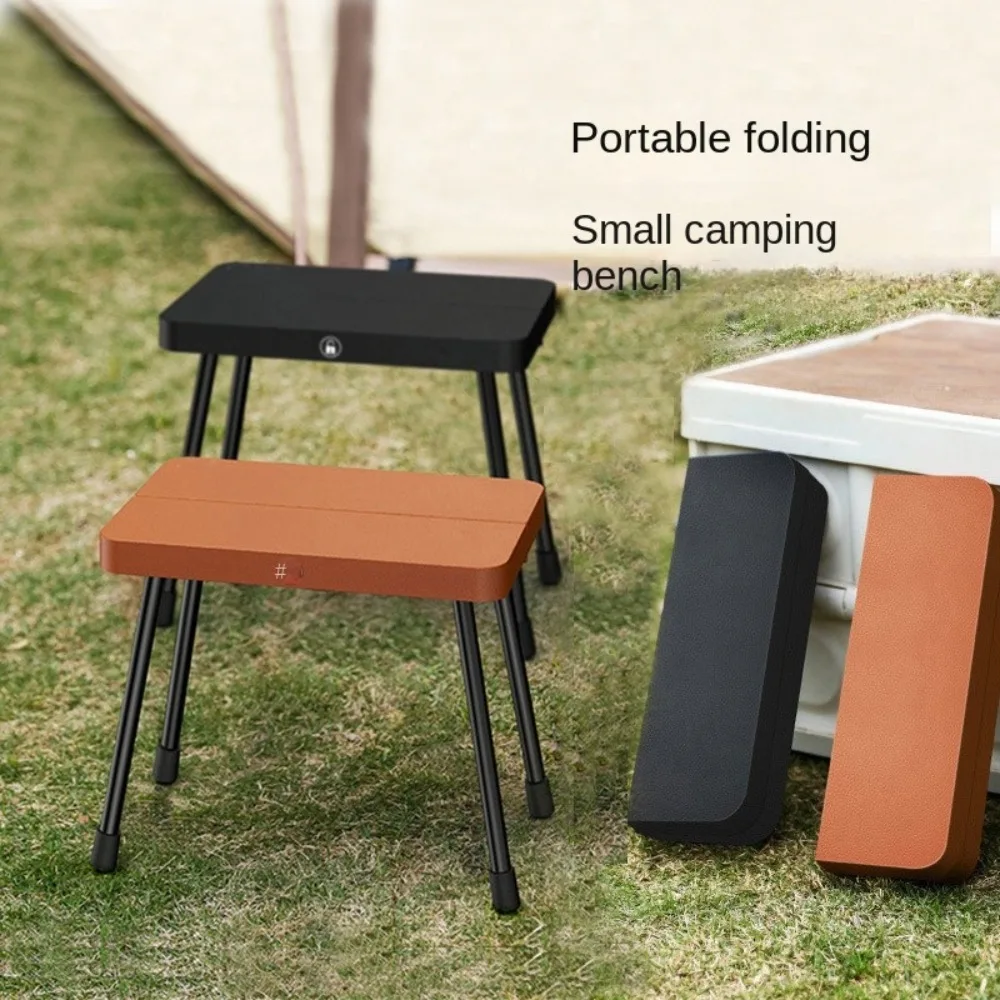 Silla plegable portátil de aleación de aluminio, taburete plegable resistente y con soporte de carga, banco pequeño compacto y ligero para senderismo