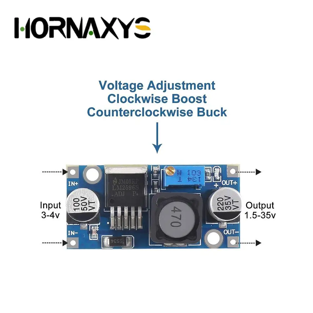 1-10Pcs LM2596 Step-Down Module DC-DC Adjustable Buck Converter Voltage Regulator Conversion Power Supply Module LM2596