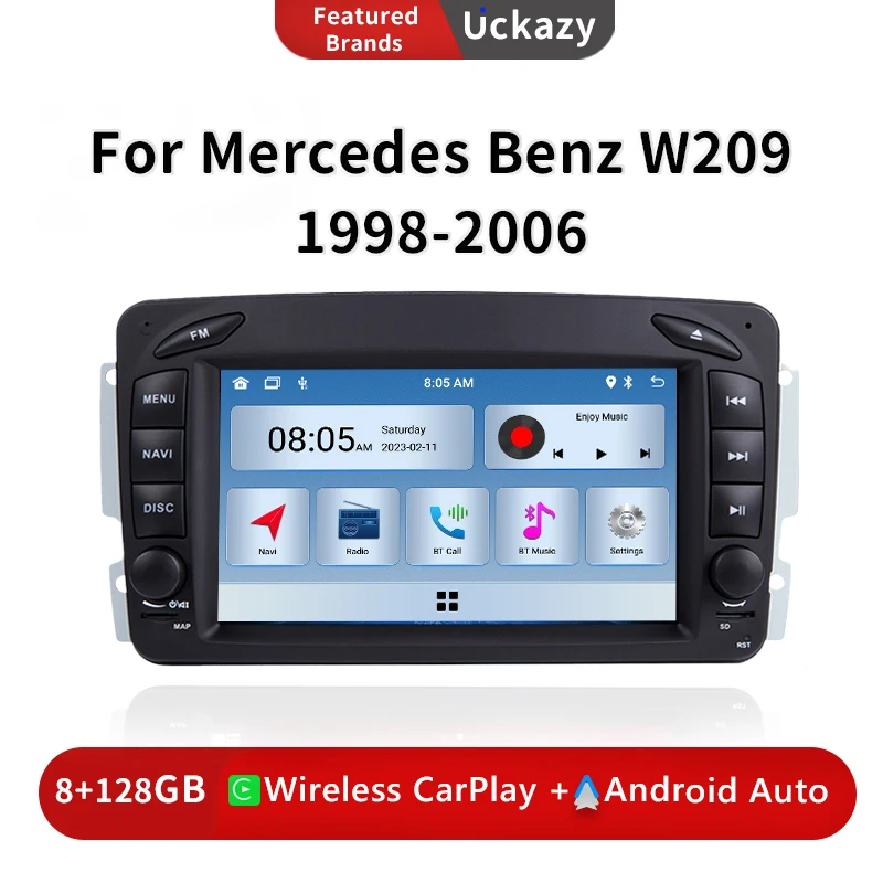 

8Core AutoRadio Wireless Carplay Android 13 Car Multimedia For Mercedes Benz Vito W639 W168 VaneoClk W209 W210 M/ML GPS Audio