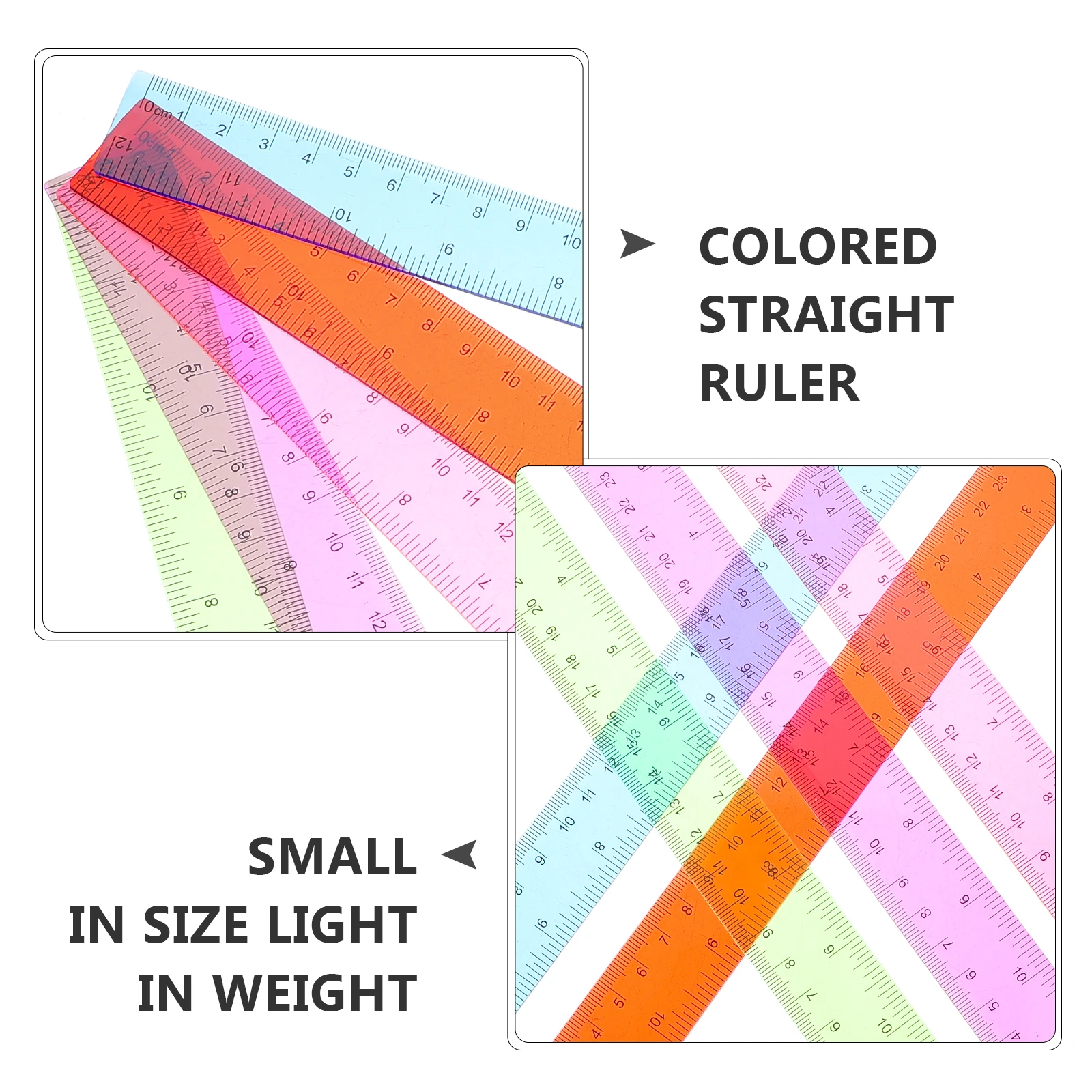 

5pcs Colored Soft for Students Portable School Ruler Classroom Office Family Library Creative Bookmark Design