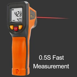 Infrared Thermometer 800 degree /1112 Fahrenheit High Temperature Meter Digital Thermometer Gun Handheld Non-contact Termometro