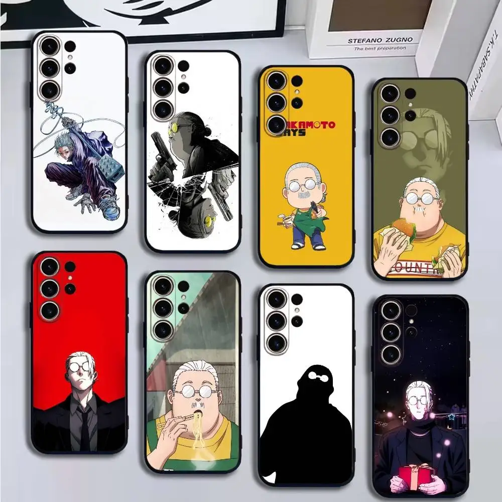 

Anime S-Sakamoto Days Phone Case For SamsungS25,24,21,22,23,30,Ultra,20,Plus,Fe,Lite,Note,10,9,Soft Black Cover