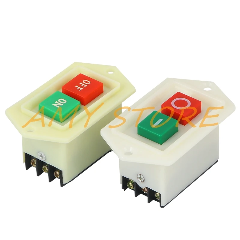 1Pc 380V LC3-5 5A ON-OFF LC3-10 10A I/O RedGreen Start Stop Power PushButton Switch 2 Positions Starter Drilling Cutting Machine