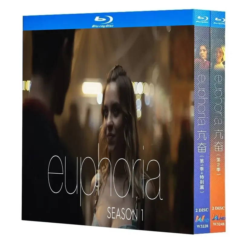 Série TV Euphoria Saisons 1-2, coffret 4 disques toutes régions, nouveau coffret Blu-ray haute définition BD