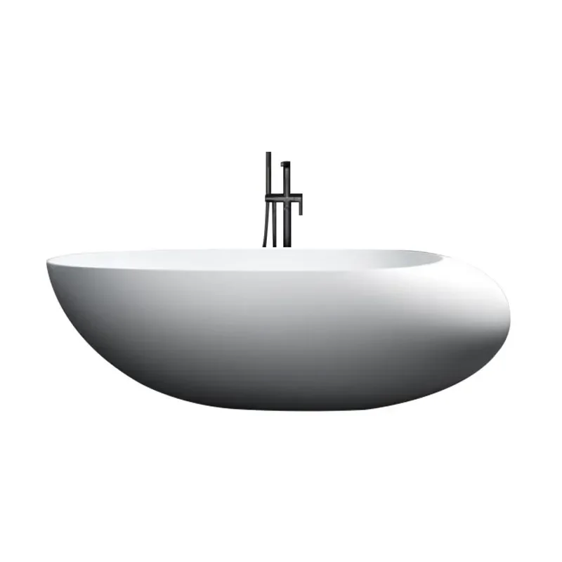 #Seamless One-Piece Freestanding Acrylic Bathtub, PMMA Matte Color Stone Bath Tub for Bathroom, Modern Design