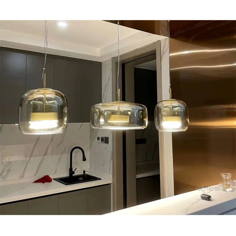 Modern Restaurant Pendant Light, Quarto simples, Luxo Cabeceira Pendurado Linha Luz, Coffee Shop Bar Table Lamp