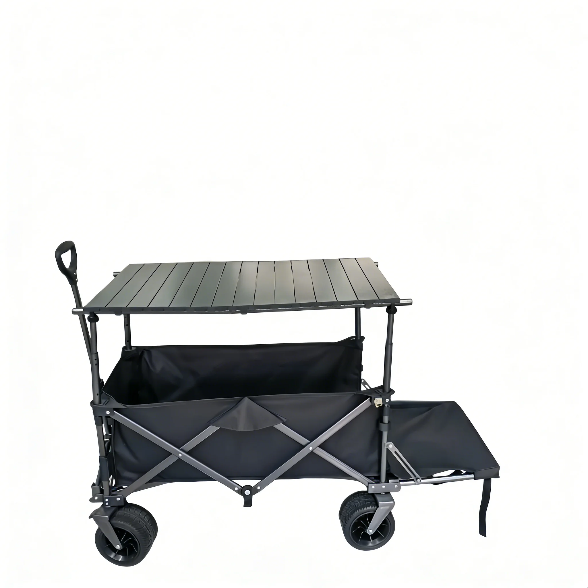 Stable Multi Functional Foldable Camping Wagon Smooth  Cart with Rotating Wheels for Easy Maneuvering