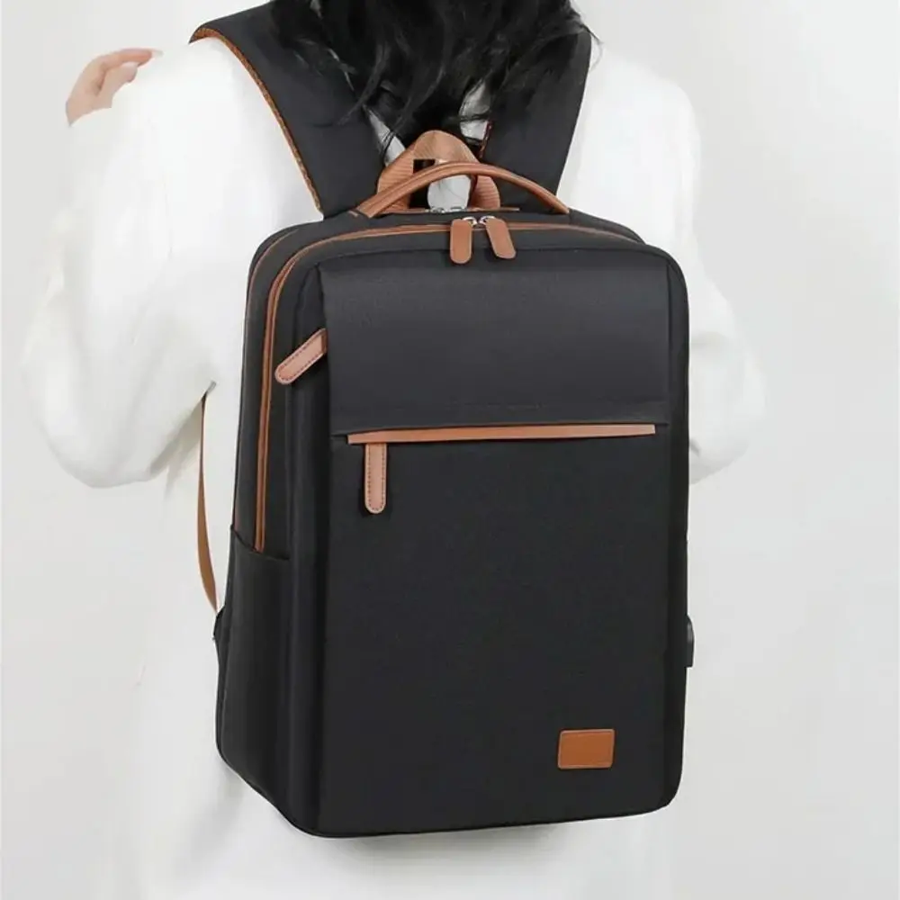 

15.6-Inch Laptop Business Backpack Fashion Large Capacity Student School Bag With Luggage Belt & USb Charging Wear-resistant