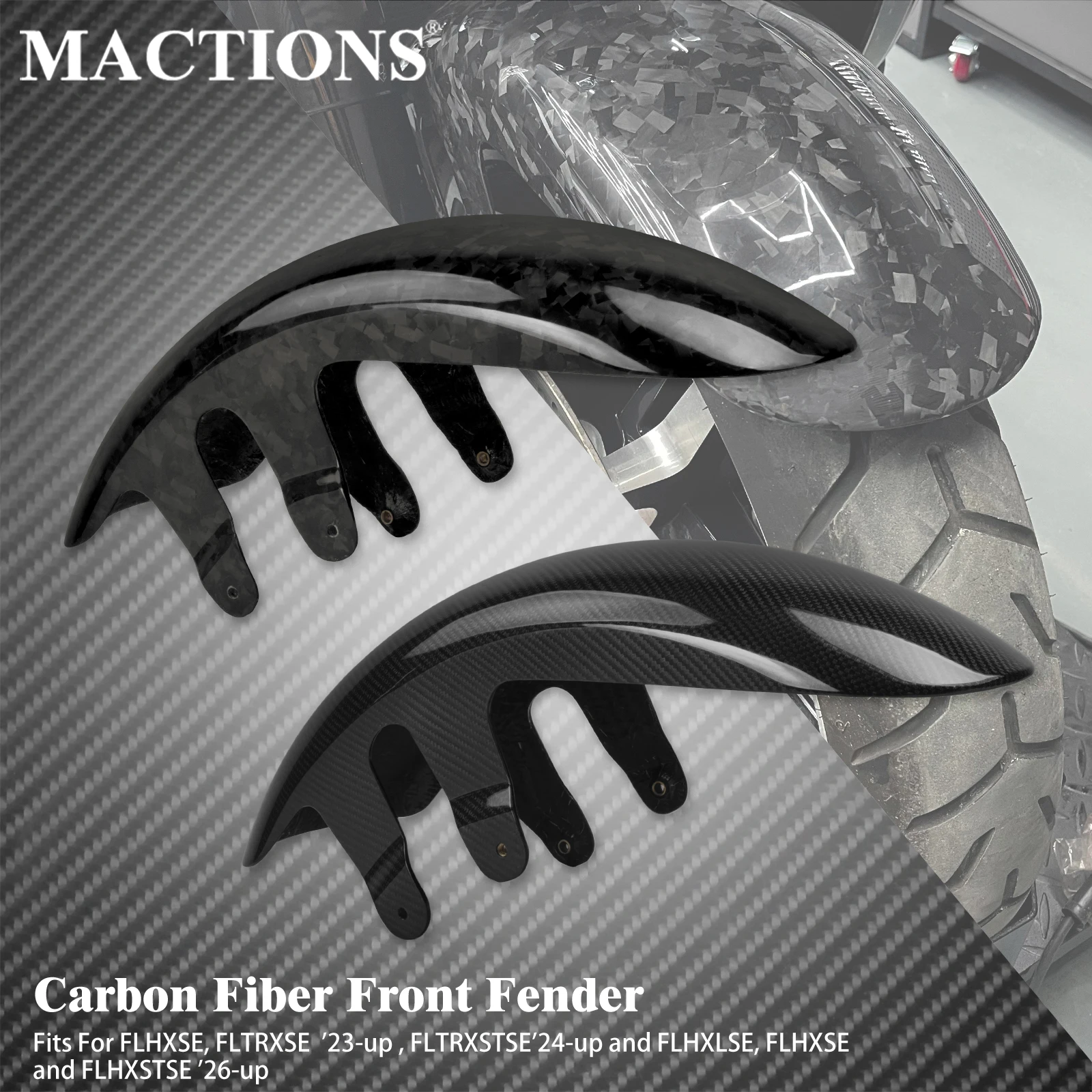 Motorcycle Front Fender Mudguard Tire Splash Guard For Harley Touring 23-Up CVO Street Road Glide FLHXLSE FLHXST FLHXSE FLTRXSE